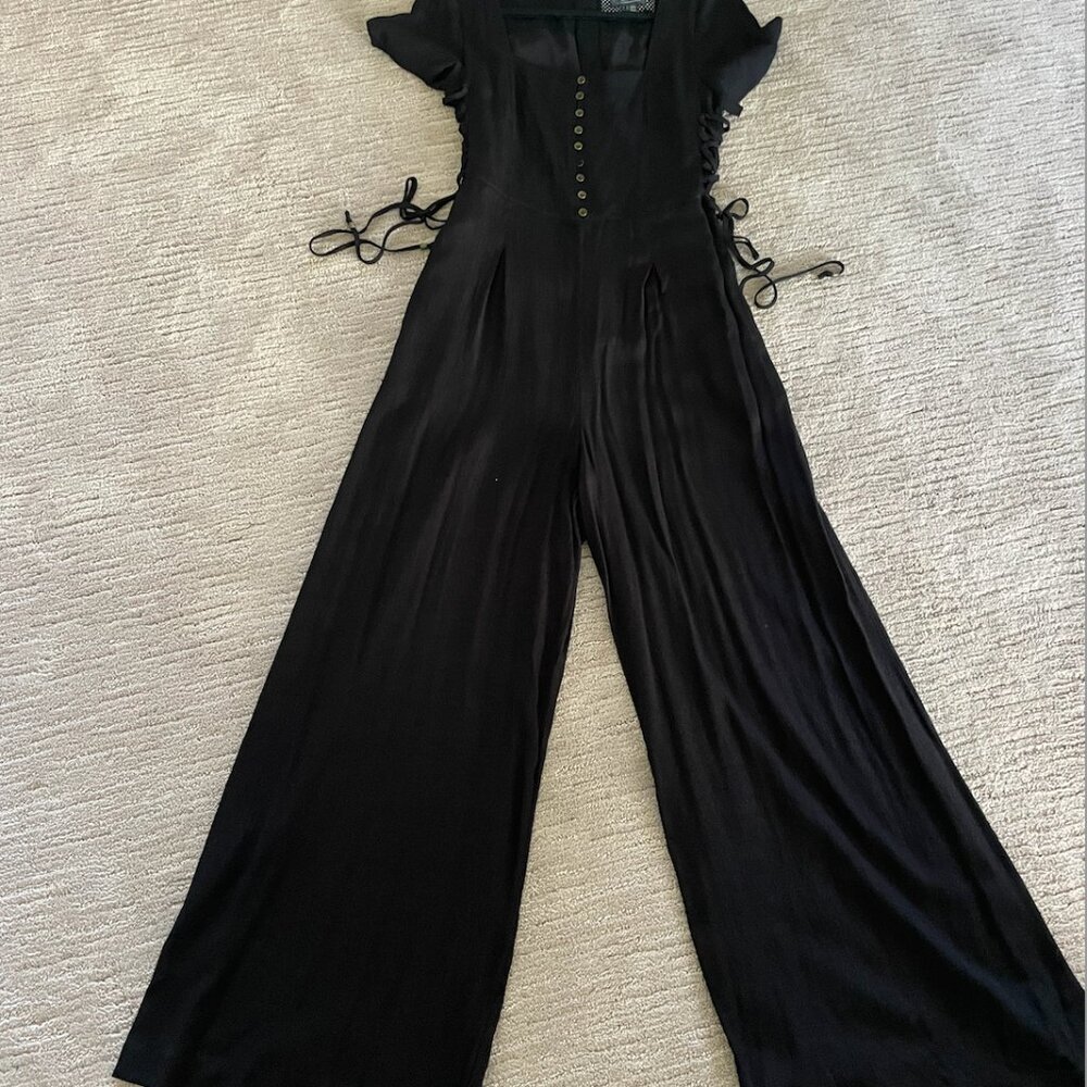 Maeve Wide Leg Black Jumpsuit